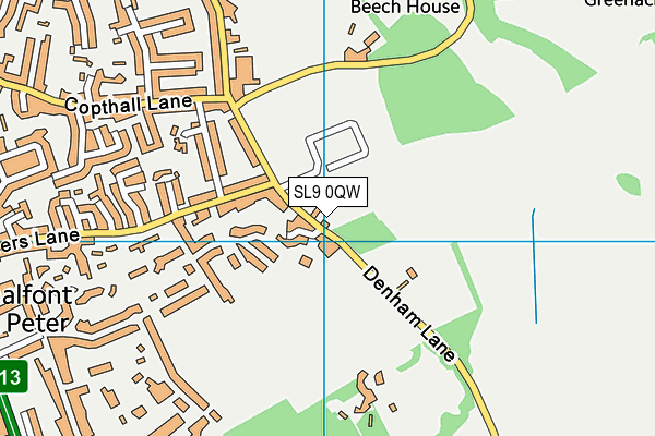 SL9 0QW map - OS VectorMap District (Ordnance Survey)