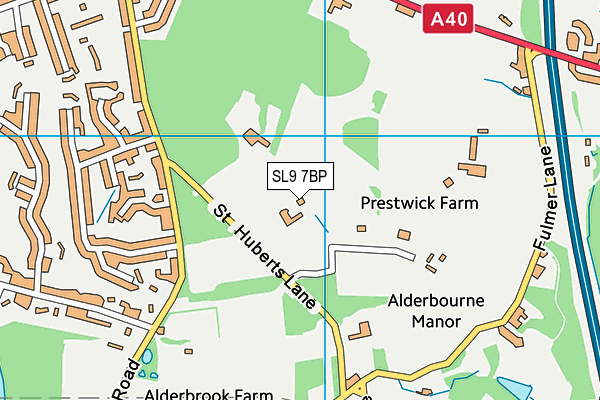 SL9 7BP map - OS VectorMap District (Ordnance Survey)