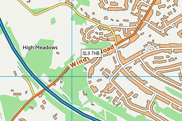 SL9 7HB map - OS VectorMap District (Ordnance Survey)
