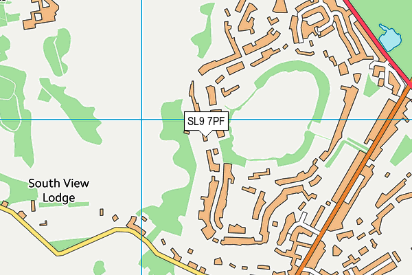 SL9 7PF map - OS VectorMap District (Ordnance Survey)