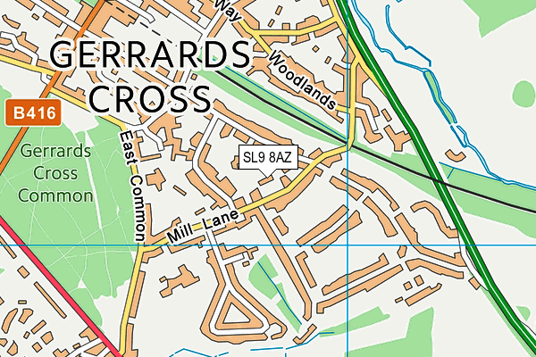 SL9 8AZ map - OS VectorMap District (Ordnance Survey)