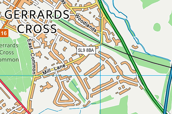 SL9 8BA map - OS VectorMap District (Ordnance Survey)