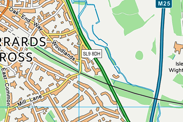 SL9 8DH map - OS VectorMap District (Ordnance Survey)