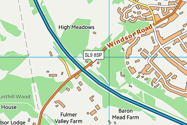 SL9 8SP map - OS VectorMap District (Ordnance Survey)