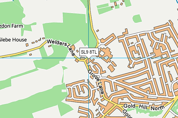 SL9 8TL map - OS VectorMap District (Ordnance Survey)