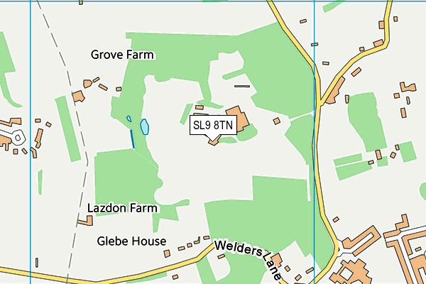 SL9 8TN map - OS VectorMap District (Ordnance Survey)