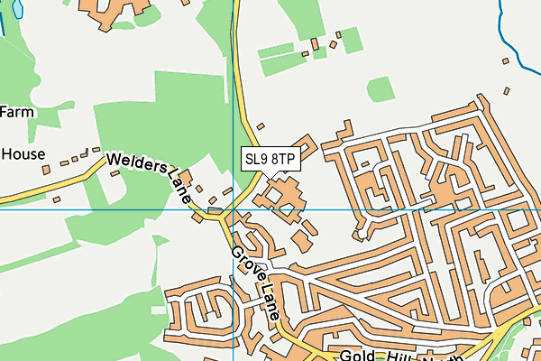 SL9 8TP map - OS VectorMap District (Ordnance Survey)