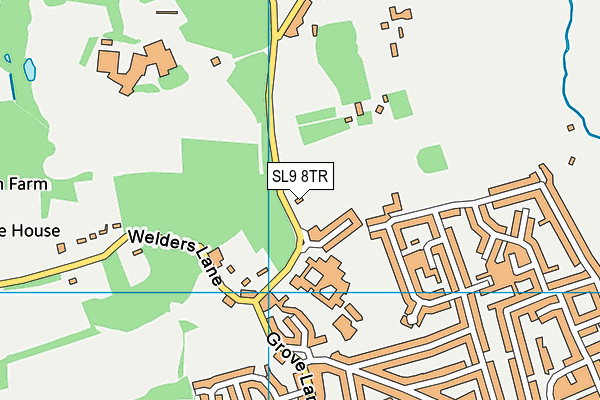 SL9 8TR map - OS VectorMap District (Ordnance Survey)