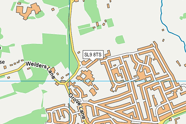 SL9 8TS map - OS VectorMap District (Ordnance Survey)