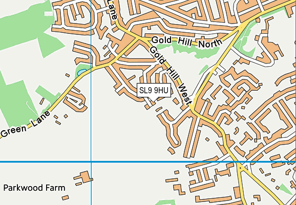 SL9 9HU map - OS VectorMap District (Ordnance Survey)