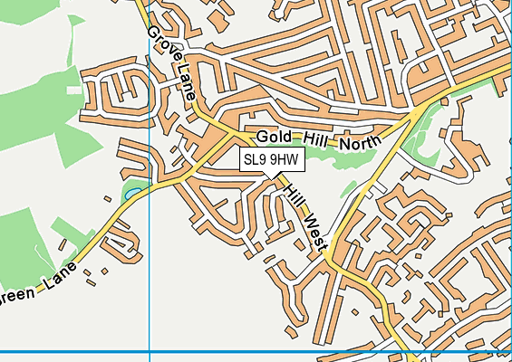 SL9 9HW map - OS VectorMap District (Ordnance Survey)