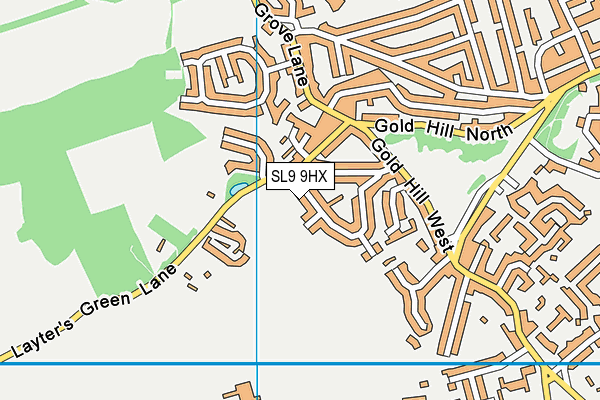 SL9 9HX map - OS VectorMap District (Ordnance Survey)