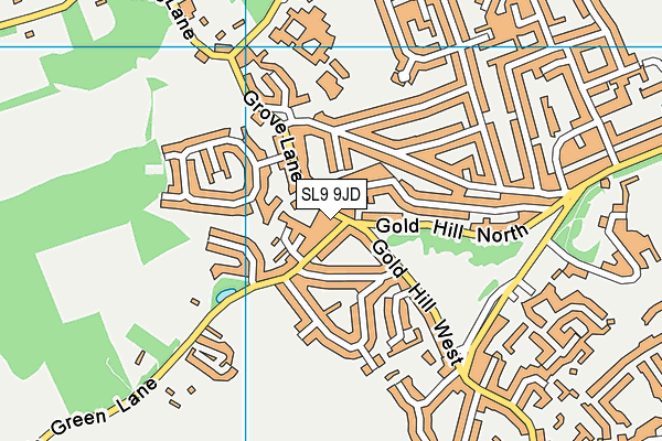 SL9 9JD map - OS VectorMap District (Ordnance Survey)