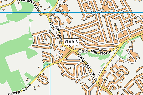 SL9 9JS map - OS VectorMap District (Ordnance Survey)