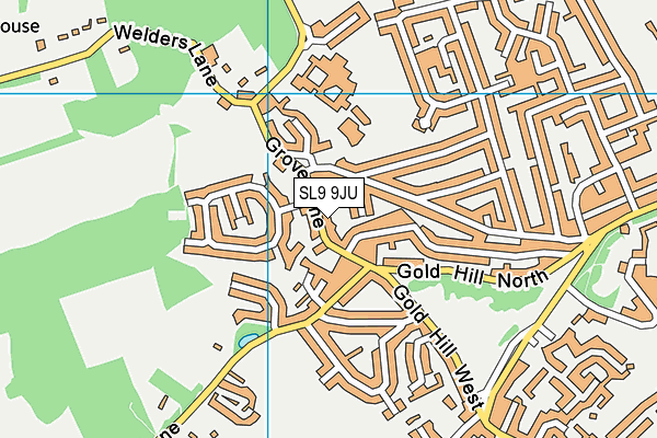 SL9 9JU map - OS VectorMap District (Ordnance Survey)