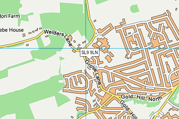 SL9 9LN map - OS VectorMap District (Ordnance Survey)