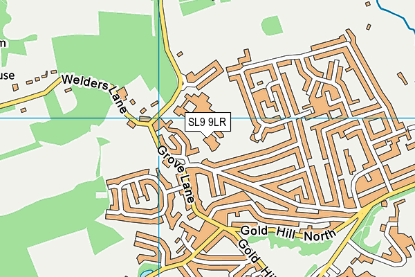 Chalfont Leisure Centre map (SL9 9LR) - OS VectorMap District (Ordnance Survey)
