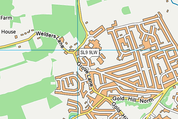 SL9 9LW map - OS VectorMap District (Ordnance Survey)