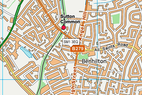 SM1 3EQ map - OS VectorMap District (Ordnance Survey)