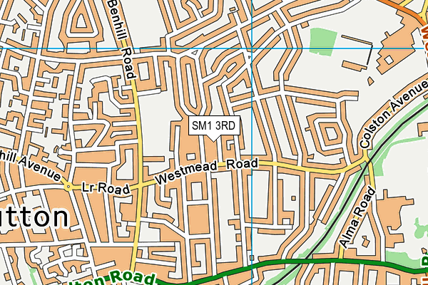 SM1 3RD map - OS VectorMap District (Ordnance Survey)