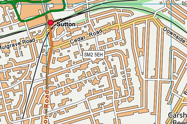 SM2 5EH map - OS VectorMap District (Ordnance Survey)