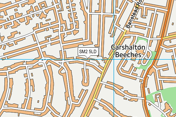 SM2 5LD map - OS VectorMap District (Ordnance Survey)