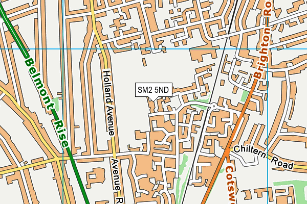 SM2 5ND map - OS VectorMap District (Ordnance Survey)