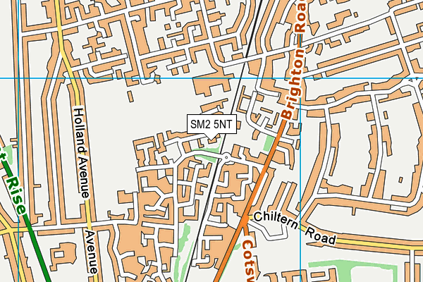 SM2 5NT map - OS VectorMap District (Ordnance Survey)