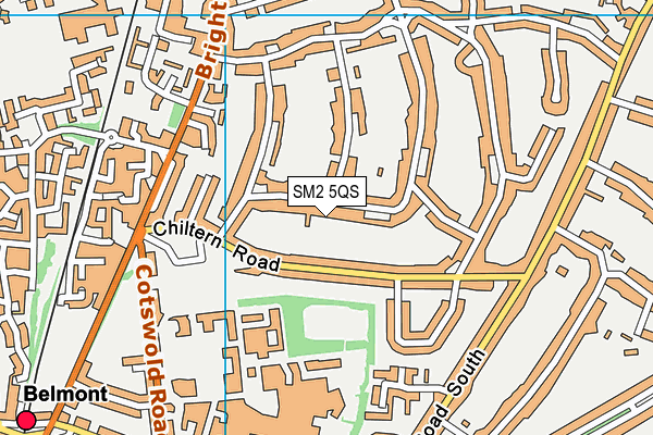 SM2 5QS map - OS VectorMap District (Ordnance Survey)