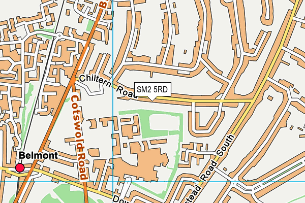 Harris Academy Sutton map (SM2 5RD) - OS VectorMap District (Ordnance Survey)