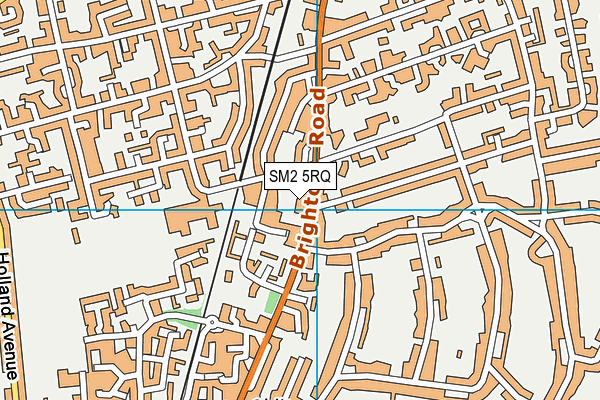 SM2 5RQ map - OS VectorMap District (Ordnance Survey)