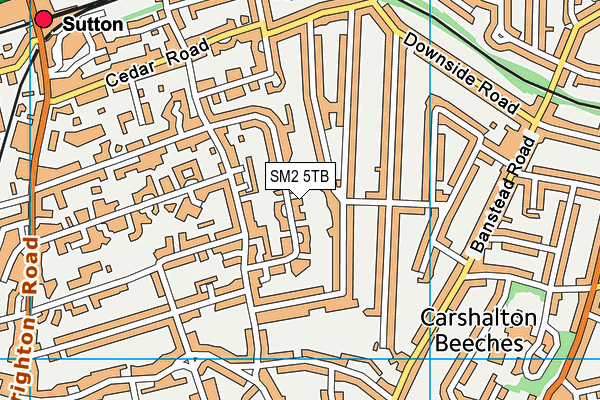 SM2 5TB map - OS VectorMap District (Ordnance Survey)