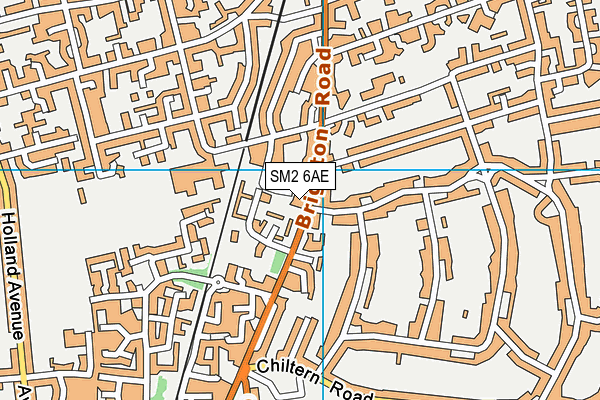 SM2 6AE map - OS VectorMap District (Ordnance Survey)