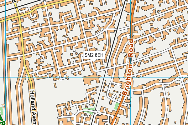 SM2 6EH map - OS VectorMap District (Ordnance Survey)