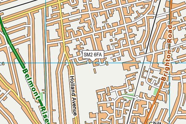 SM2 6FA map - OS VectorMap District (Ordnance Survey)