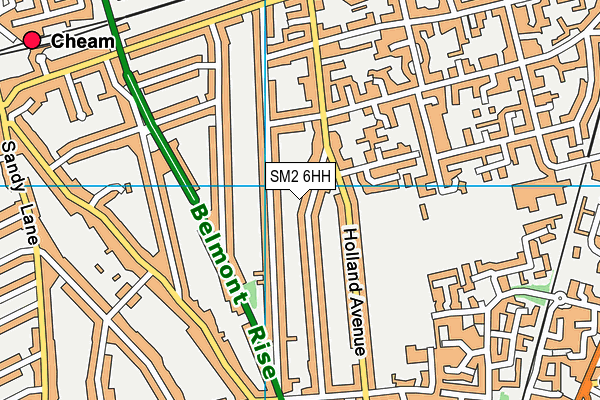 SM2 6HH map - OS VectorMap District (Ordnance Survey)