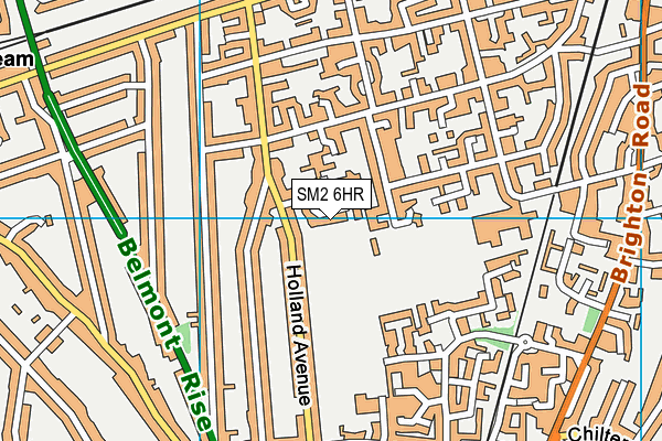 SM2 6HR map - OS VectorMap District (Ordnance Survey)