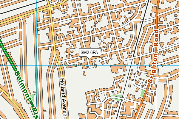 SM2 6PA map - OS VectorMap District (Ordnance Survey)