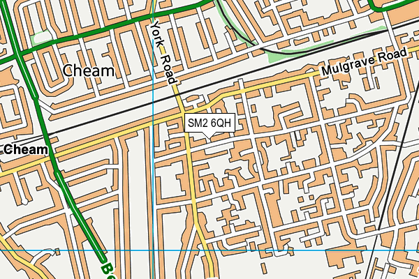 SM2 6QH map - OS VectorMap District (Ordnance Survey)