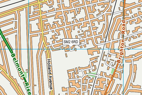 SM2 6RD map - OS VectorMap District (Ordnance Survey)