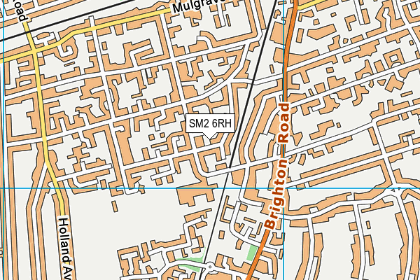 SM2 6RH map - OS VectorMap District (Ordnance Survey)