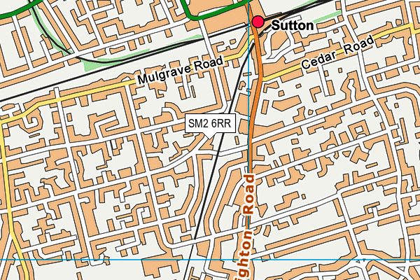 SM2 6RR map - OS VectorMap District (Ordnance Survey)