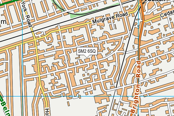 SM2 6SQ map - OS VectorMap District (Ordnance Survey)