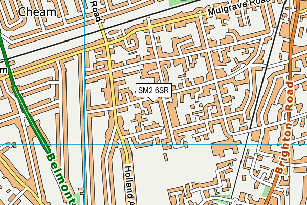 SM2 6SR map - OS VectorMap District (Ordnance Survey)