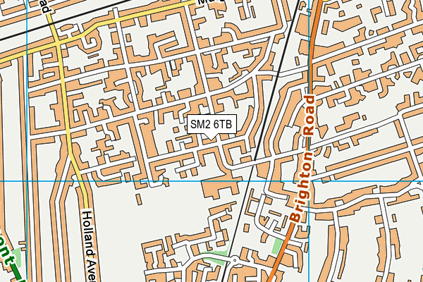 SM2 6TB map - OS VectorMap District (Ordnance Survey)
