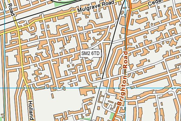 SM2 6TD map - OS VectorMap District (Ordnance Survey)