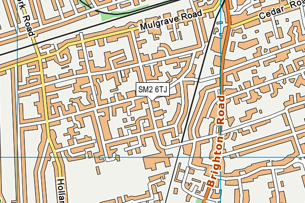 SM2 6TJ map - OS VectorMap District (Ordnance Survey)