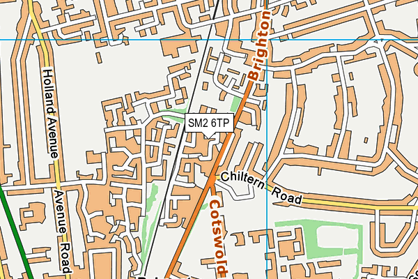 SM2 6TP map - OS VectorMap District (Ordnance Survey)