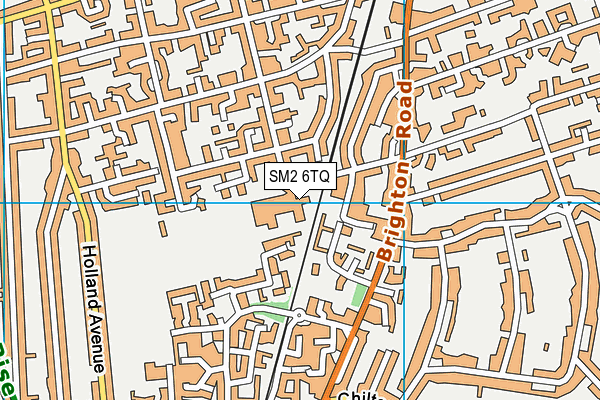 SM2 6TQ map - OS VectorMap District (Ordnance Survey)