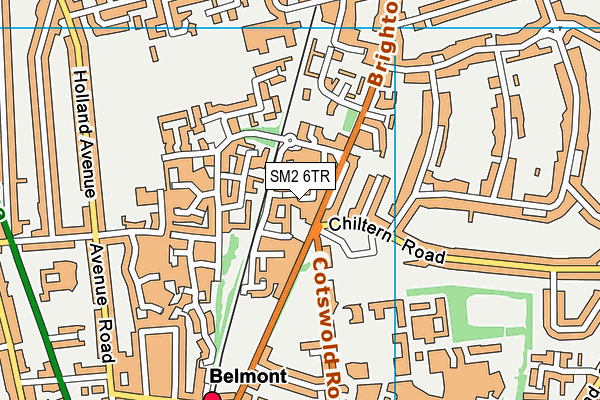 SM2 6TR map - OS VectorMap District (Ordnance Survey)